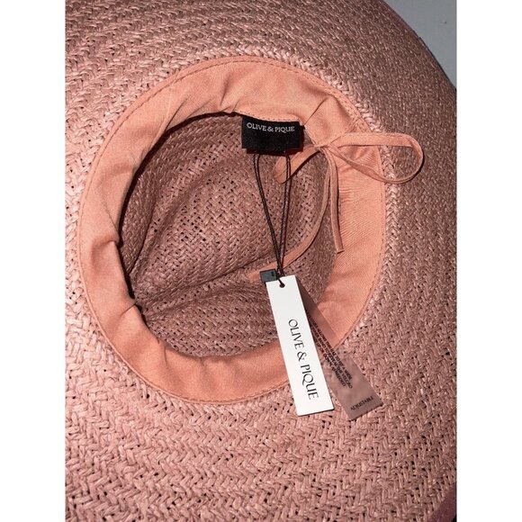 OLIVE & PIQUE NWT Rancher Straw Hat in Rose main image 6